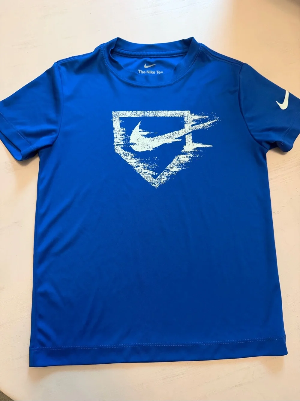 Nike Boys' Royal Blue Short-Sleeve Graphic Tee with White Swoosh